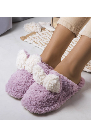 Zaķa mīkstas violetas čības