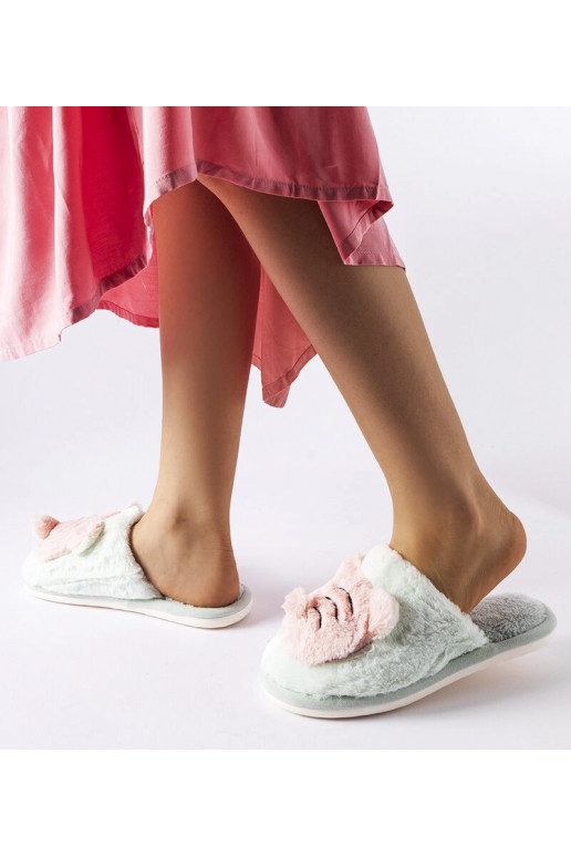 Bišu zaļas un rozā mīkstās čības Bišu zaļas un rozā mīkstās čības