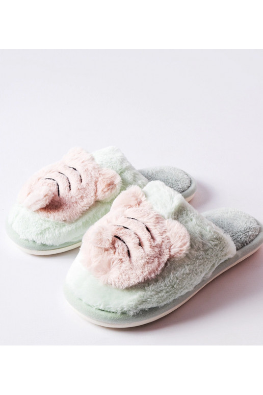 Bišu zaļas un rozā mīkstās čības Bišu zaļas un rozā mīkstās čības