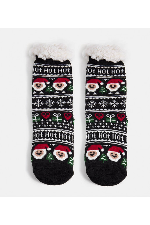 Melnas izolētas zeķes ar Santa Challi... Melnas izolētas zeķes ar Santa Challi...