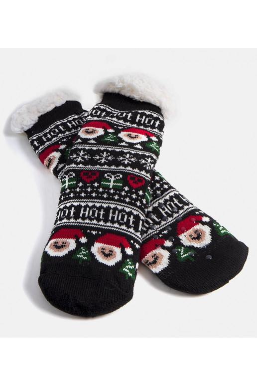 Melnas izolētas zeķes ar Santa Challi Challi