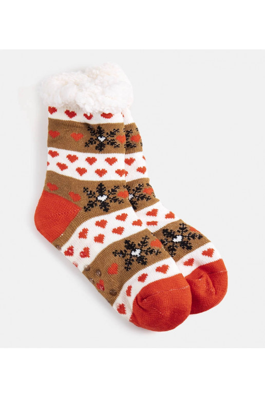 Brūnas un oranžas Grondi ziemas zeķes Brūnas un oranžas Grondi ziemas zeķes