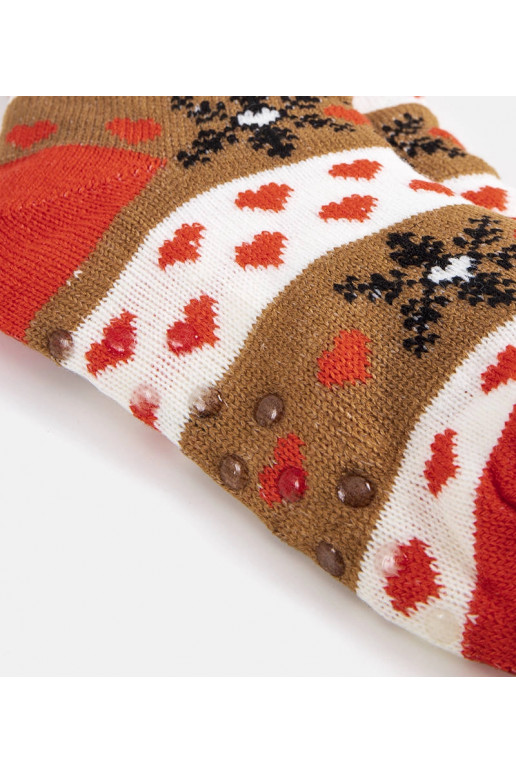 Brūnas un oranžas Grondi ziemas zeķes Brūnas un oranžas Grondi ziemas zeķes