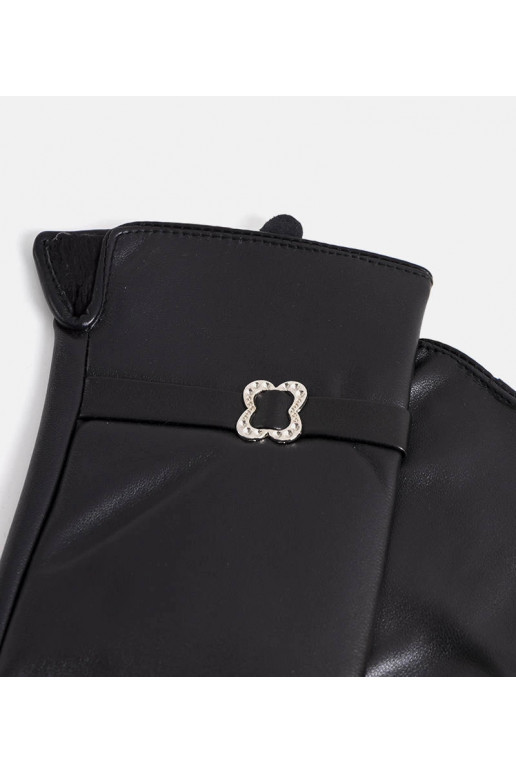 Melni izolēti cimdi ar Clouti sprādzi