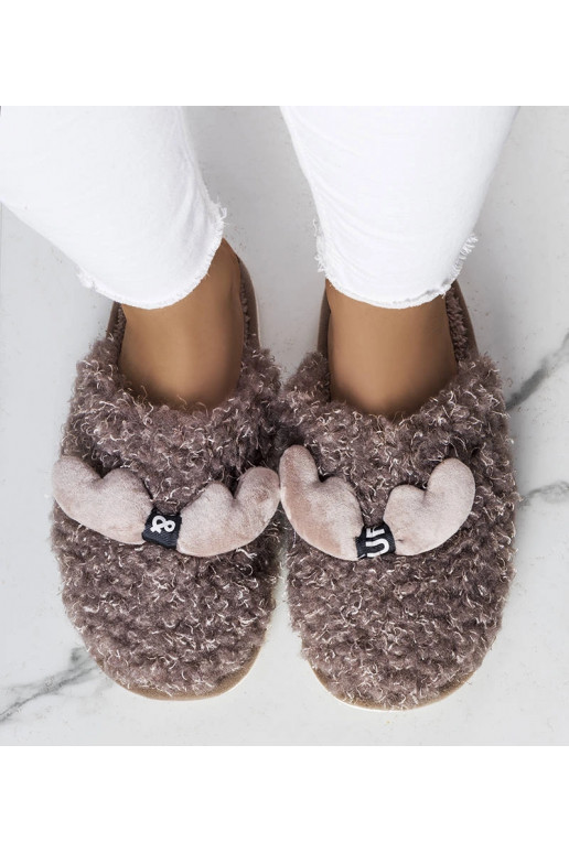 Brūnas čības ar kažokādu Rosny