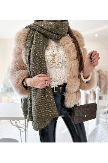 Khalil zaļa punktveida šalle