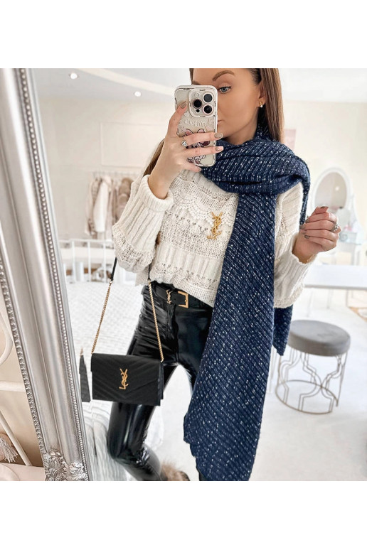 Khalil tumši zila punktveida šalle Khalil tumši zila punktveida šalle