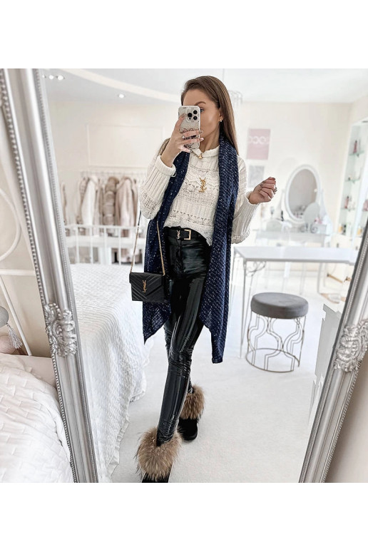 Khalil tumši zila punktveida šalle Khalil tumši zila punktveida šalle