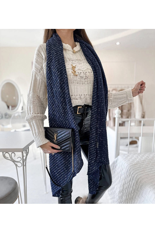 Khalil tumši zila punktveida šalle Khalil tumši zila punktveida šalle