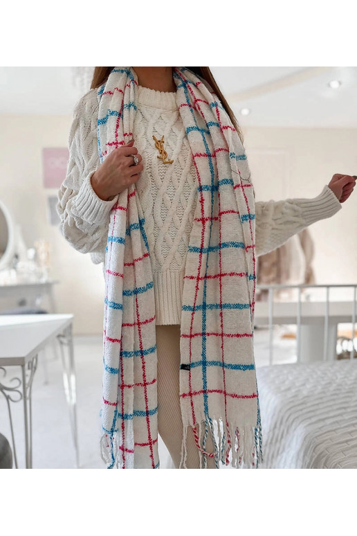 Reičelas baltā rūtainā šalle Reičelas baltā rūtainā šalle