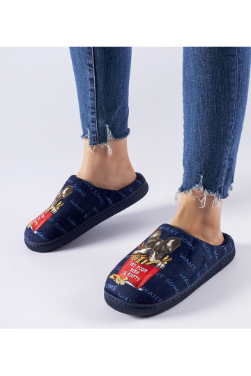 Tumši zilas mīkstās frī čības