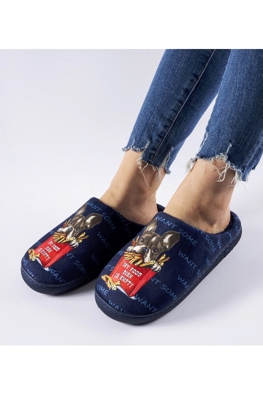 Tumši zilas mīkstās frī čības