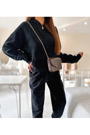 Melns flīsa deju treniņtērps 2