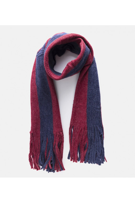 Tumši zila un sarkana šalle ar... Tumši zila un sarkana šalle ar...