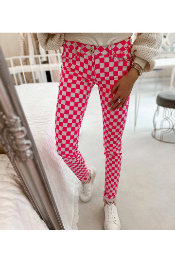 Rozā Bler rūtaina auduma...