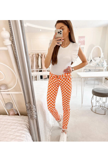 Oranžas Bler rūtota auduma... 2