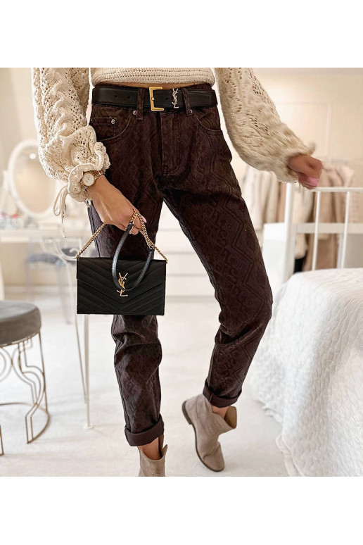 Tumši brūnas bikses ar Pelchat jostu