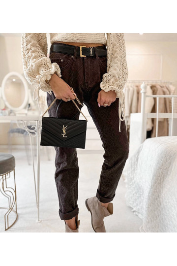 Tumši brūnas bikses ar... 2