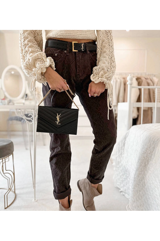 Tumši brūnas bikses ar Pelchat jostu