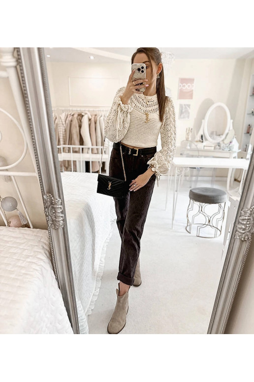 Tumši brūnas bikses ar Pelchat jostu