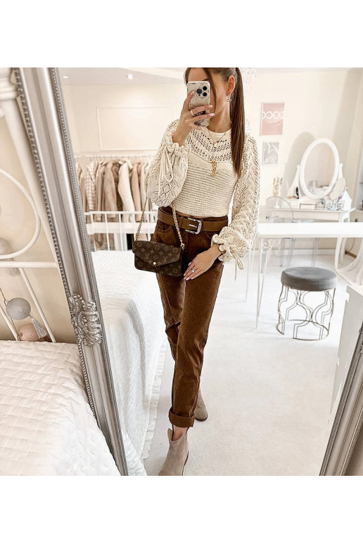 Brūnas bikses ar Pelchat jostu