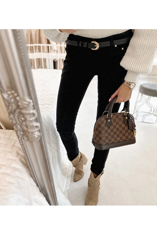 Melnas auduma bikses ar Sylvain jostu Melnas auduma bikses ar Sylvain jostu