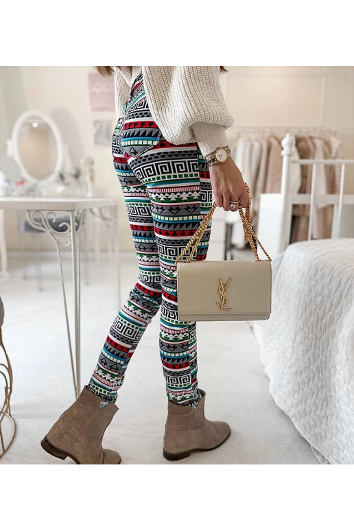 Daudzkrāsainas rakstainas Massé bikses Daudzkrāsainas rakstainas Massé bikses