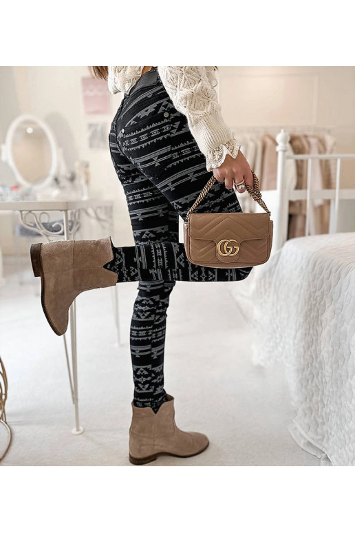 Melna raksta auduma bikses Marcoux Melna raksta auduma bikses Marcoux