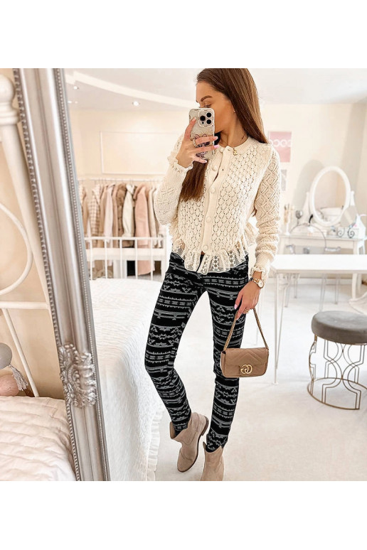 Melna raksta auduma bikses Marcoux Melna raksta auduma bikses Marcoux