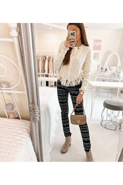 Melna raksta auduma bikses Marcoux Melna raksta auduma bikses Marcoux