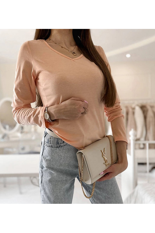 Rozā Langlais blūze ar V veida kakla... Rozā Langlais blūze ar V veida kakla...