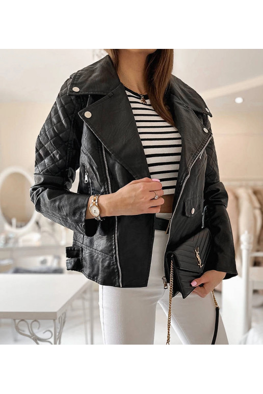 Gill melna eko-ādas motociklistu jaka Gill melna eko-ādas motociklistu jaka