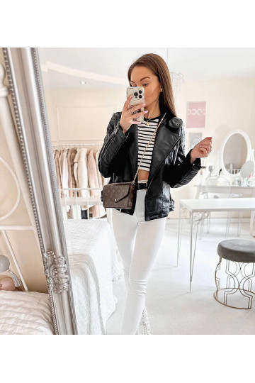 Melna Laisné eko-ādas biker... 2