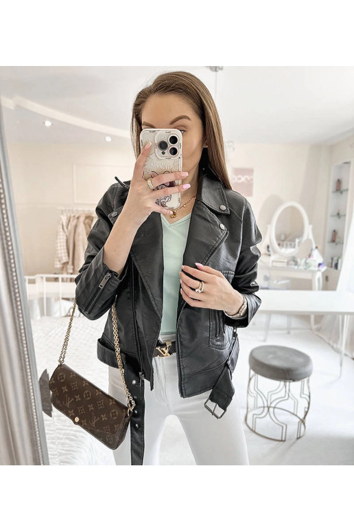 Melna Grégoire eko-ādas motociklistu... Melna Grégoire eko-ādas motociklistu...