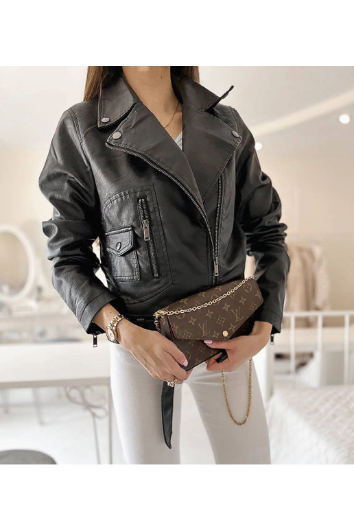 Melna Grégoire eko-ādas motociklistu... Melna Grégoire eko-ādas motociklistu...