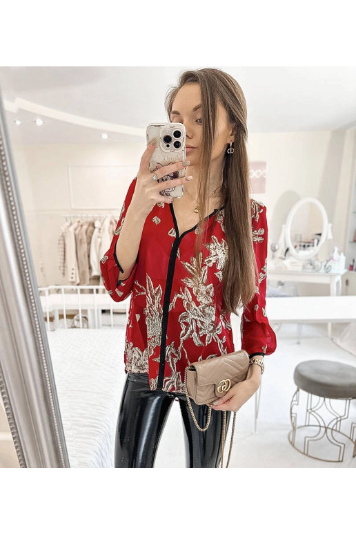 Sarkana raksta Salois krekls