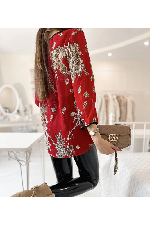 Sarkana raksta Salois krekls