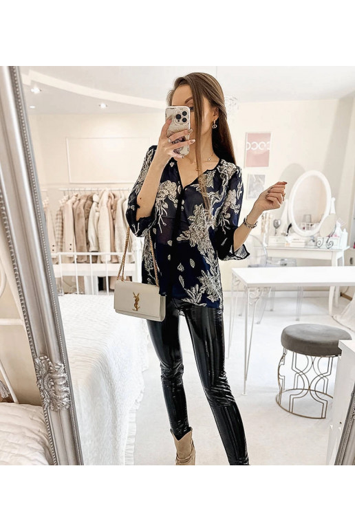 Tumši zila raksta krekls Salois