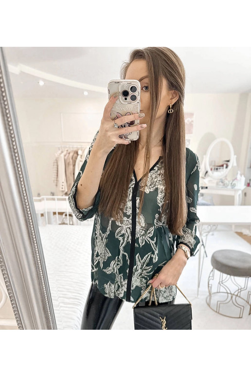 Zaļas raksta Salois krekls