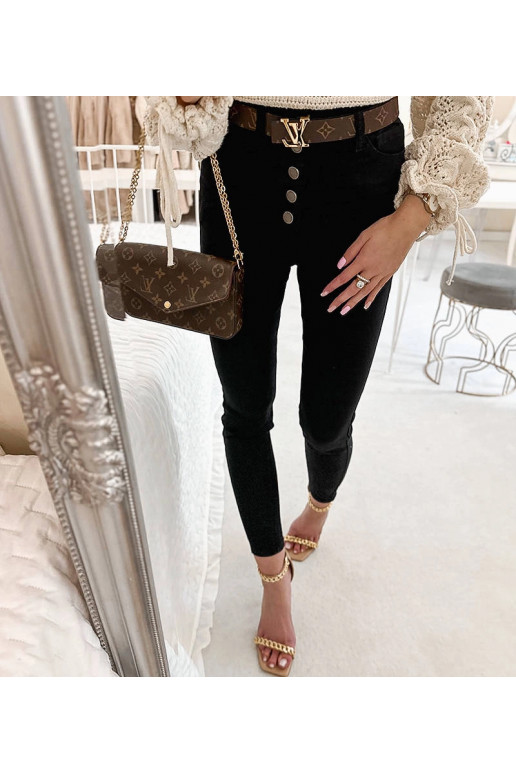 Melnas, slaidas bikses no Pelat