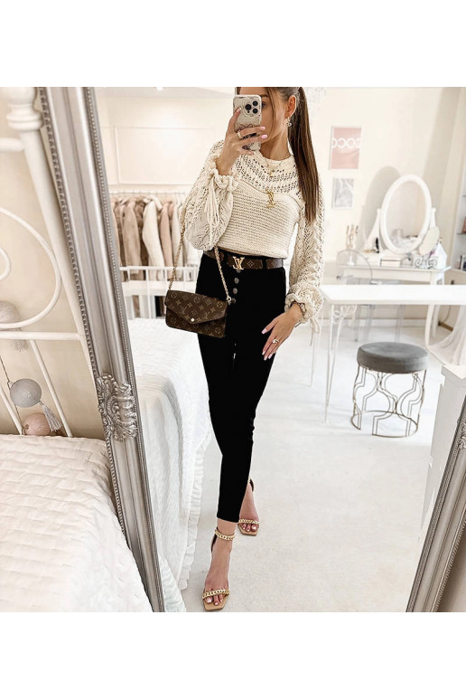 Melnas, slaidas bikses no Pelat