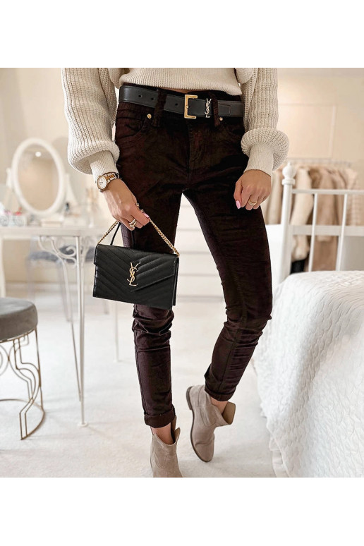 Brūnas Lauzier auduma bikses Brūnas Lauzier auduma bikses