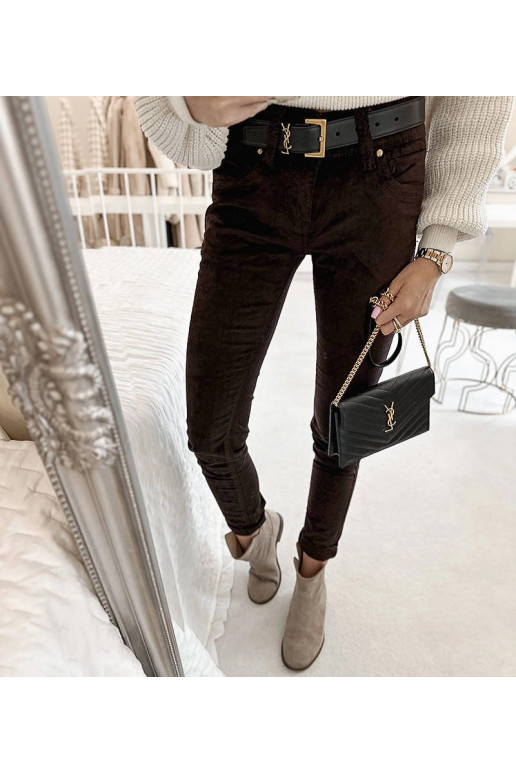 Brūnas Lauzier auduma bikses Brūnas Lauzier auduma bikses