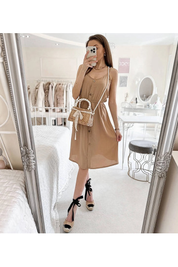 Bēša kleita bez lencītēm Aubin 2