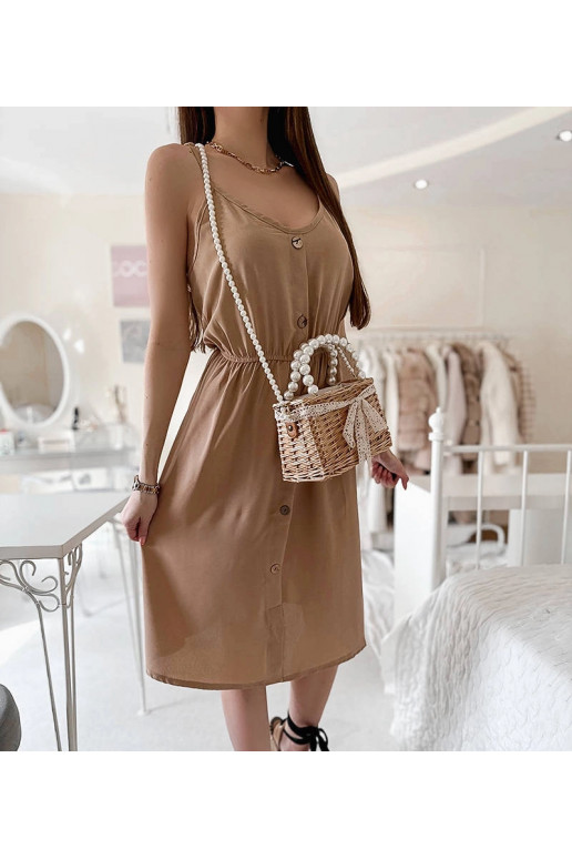 Bēša kleita bez lencītēm Aubin