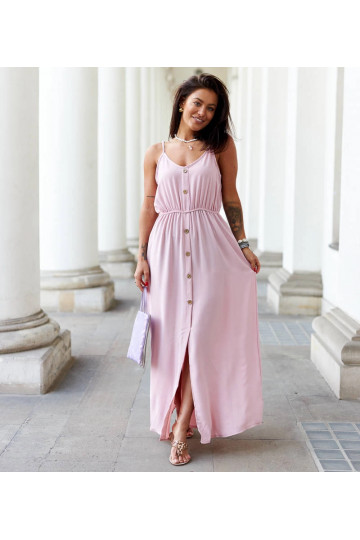 Rozā gara kleita ar šķēlumu... 2