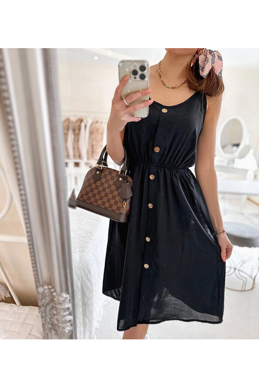 Melna kleita bez lencītēm Plaisance