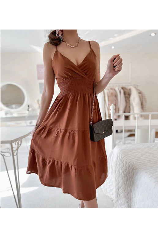 Brūna uzliesmojoša kleita Yvon