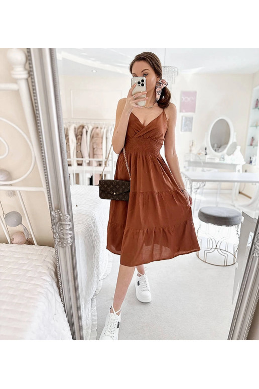 Brūna uzliesmojoša kleita Yvon