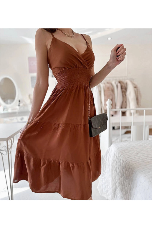 Brūna uzliesmojoša kleita Yvon